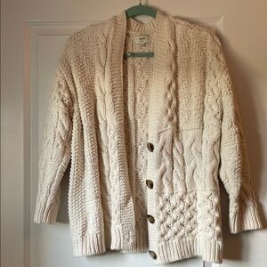 Cream Cable Knit Cardigan